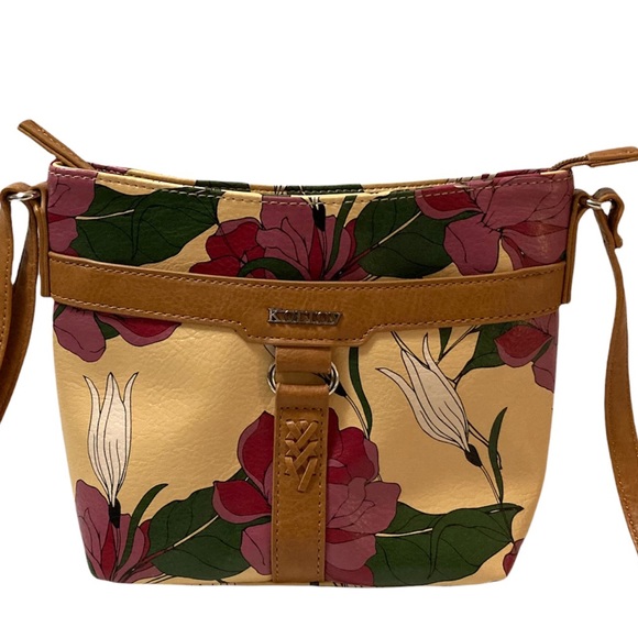 Koltov Daisy Crossbody Vegan Faux Leather Floral Print Purse - Picture 4 of 15